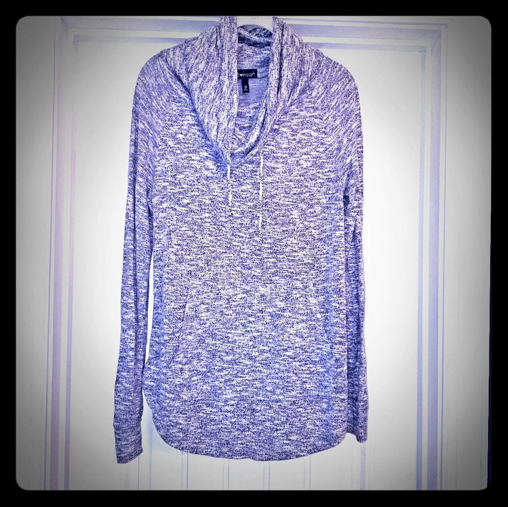 Cowl neck pullover sweater